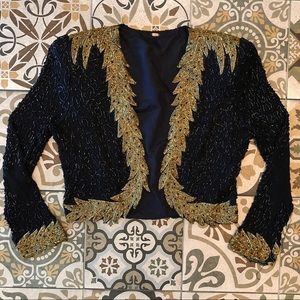 SOLD on IG • VTG 1980’s Black Sequin Beaded Bolero